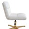 Flash Furniture Chloe Mid-Back White Padded LeatherSoft Armless Office Chair w/Adjustable Height, Gold Frame CH-232174-WH-GLD-GG - alternate 10